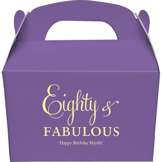 Eighty & Fabulous Gable Favor Boxes